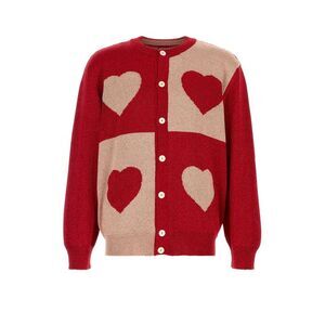 Bode Men Two-Tone Viscose Blend Hearts Cardigan